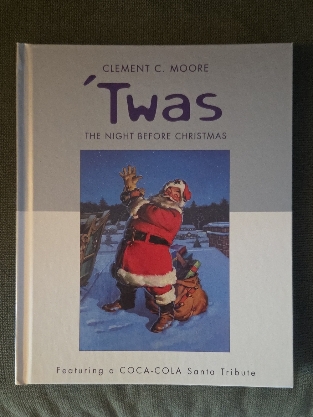 Hallmark 'Twas The Night Before Christmas Book - Red, White, Blue